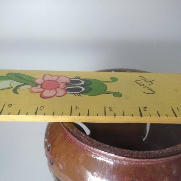 Orchid/Sacculate Flower Pot Cut Out Butterfly Planter Attached Saucer 5.5"T CUTE - Picture 4 of 11